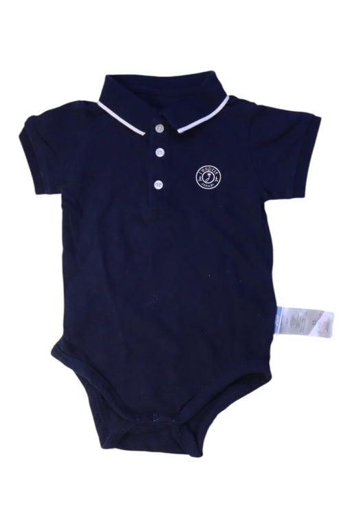 A Navy Short Sleeve Bodysuits from Jacadi in size 2T for boy. (Front View)