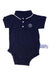 A Navy Short Sleeve Bodysuits from Jacadi in size 2T for boy. (Front View)