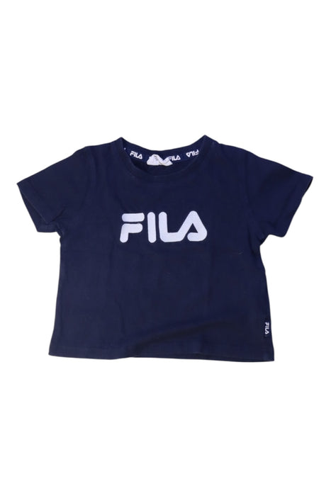 A Navy Short Sleeve T Shirts from Fila in size 6-12M for girl. (Front View)