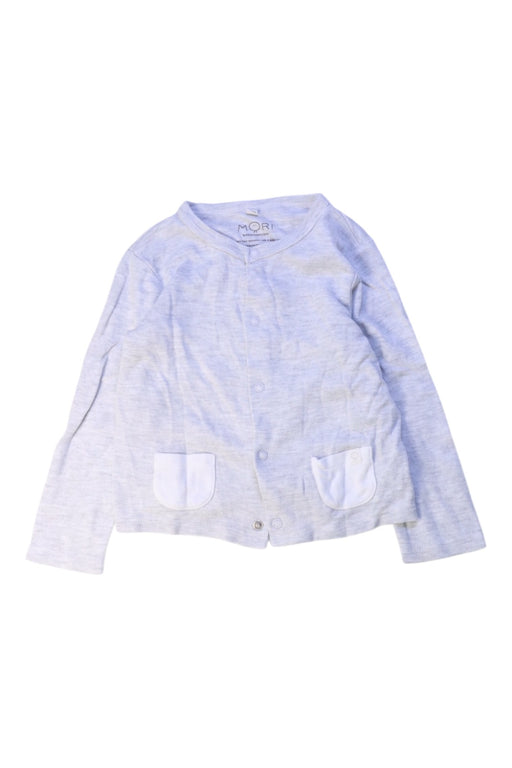 A Grey Cardigans from Mori in size 18-24M for boy. (Front View)