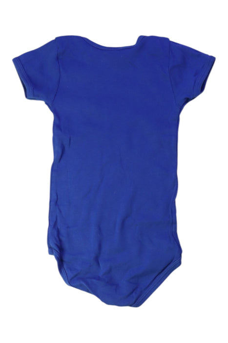 A Blue Short Sleeve Bodysuits from Petit Bateau in size 12-18M for boy. (Back View)