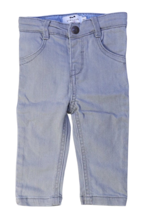 A Grey Jeans from Cyrillus in size 3-6M for girl. (Front View)