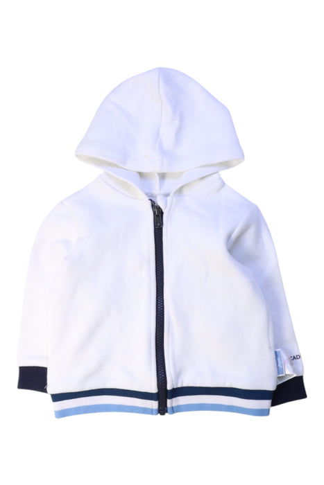 A White Zippered Sweatshirts from Jacadi in size 12-18M for neutral. (Front View)