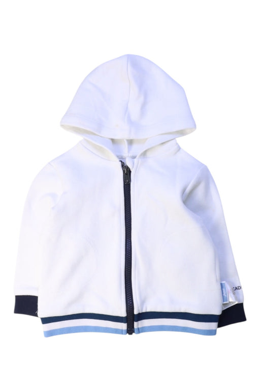 A White Zippered Sweatshirts from Jacadi in size 12-18M for neutral. (Front View)