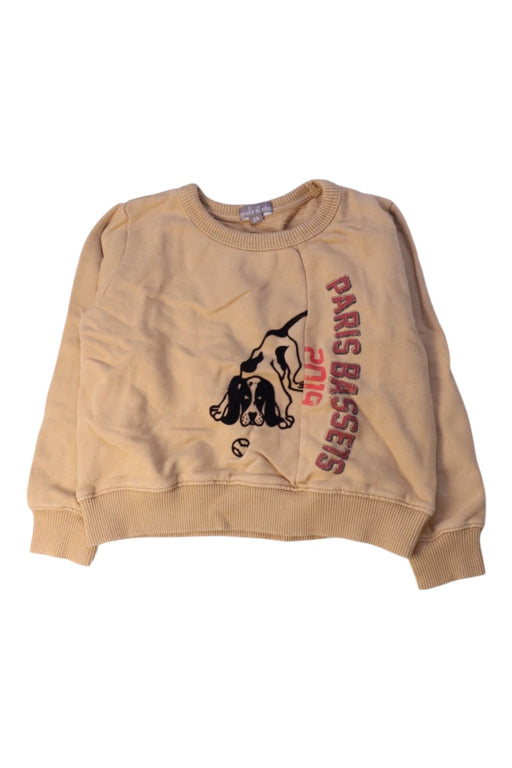 A Beige Crewneck Sweatshirts from Emile et Ida in size 2T for boy. (Front View)