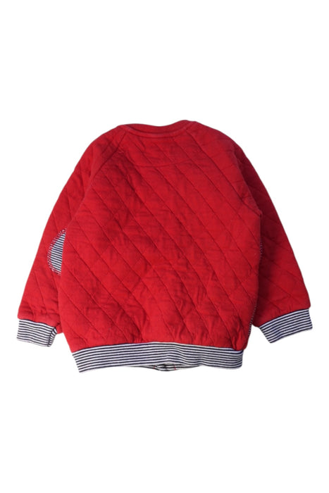 A Red Puffer/Quilted Jackets from Petit Bateau in size 2T for boy. (Back View)