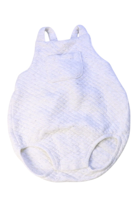 A White Overall Shorts from Seed in size 6-12M for boy. (Front View)