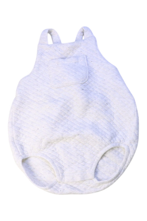 A White Overall Shorts from Seed in size 6-12M for boy. (Front View)
