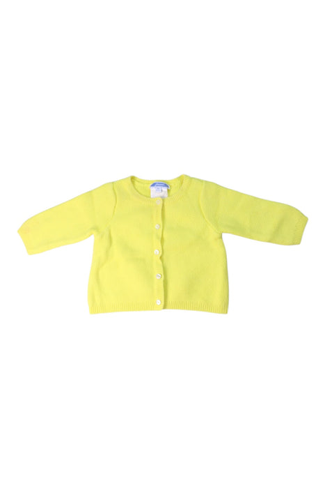 A Yellow Cardigans from Jacadi in size 3-6M for girl. (Front View)
