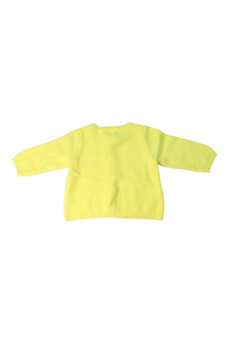 A Yellow Cardigans from Jacadi in size 3-6M for girl. (Back View)