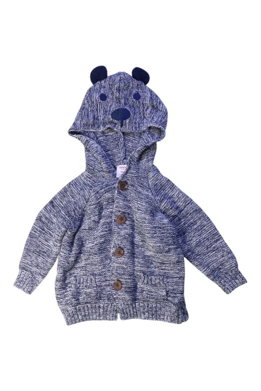 A Blue Buttoned Sweatshirts from Seed in size 3-6M for boy. (Front View)