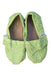 A Green Slip Ons from Toms in size 18-24M for girl. (Back View)