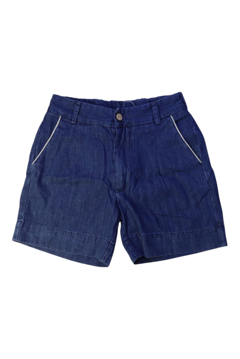 A Blue Shorts from Excuse My French in size 10Y for girl. (Front View)