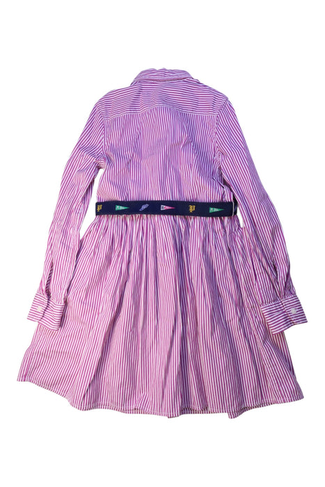 A Pink Long Sleeve Dresses from Polo Ralph Lauren in size 10Y for girl. (Back View)