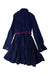 A Navy Long Sleeve Dresses from Polo Ralph Lauren in size 7Y for girl. (Back View)