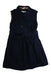 A Navy Sleeveless Dresses from Burberry in size 8Y for girl. (Front View)