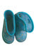 A Blue Rain Boots from Moonstar in size 5T for girl. (Back View)
