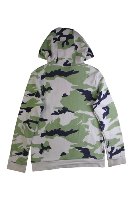 A Green Hooded Sweatshirts from Adidas in size 10Y for boy. (Back View)