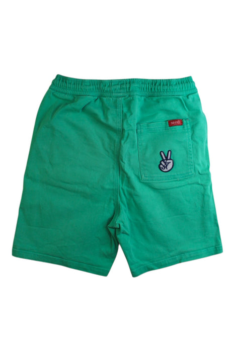 A Green Shorts from Seed in size 9Y for neutral. (Back View)
