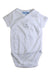 A White Short Sleeve Bodysuits from Jacadi in size 0-3M for boy. (Front View)