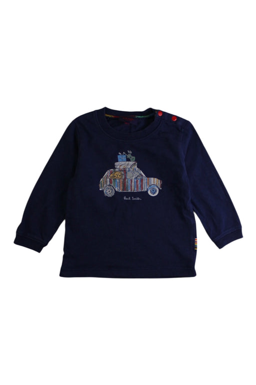 A Blue Long Sleeve T Shirts from Paul Smith in size 3-6M for boy. (Front View)