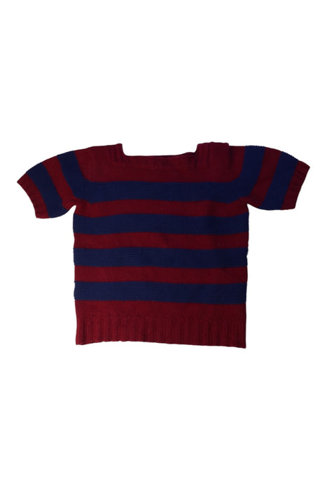 A Burgundy Knit Sweaters from Bonpoint in size 12Y for girl. (Front View)