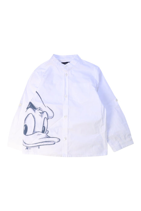 A White Long Sleeve Shirts from Monnalisa in size 3T for boy. (Front View)