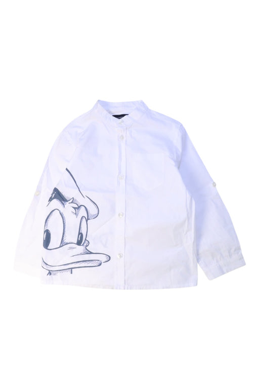 A White Long Sleeve Shirts from Monnalisa in size 3T for boy. (Front View)
