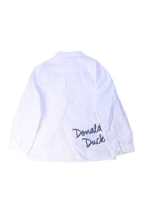 A White Long Sleeve Shirts from Monnalisa in size 3T for boy. (Back View)