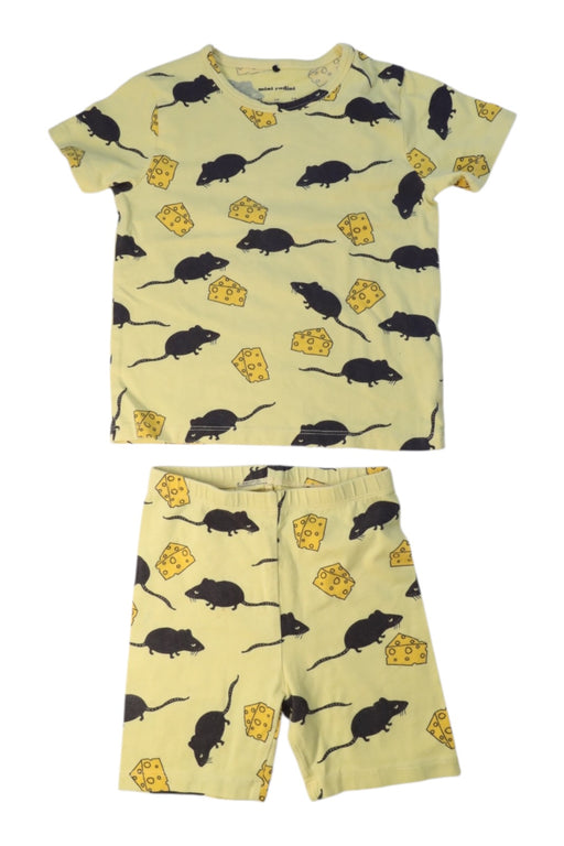A Yellow Shorts Sets from Mini Rodini in size 3T for neutral. (Front View)
