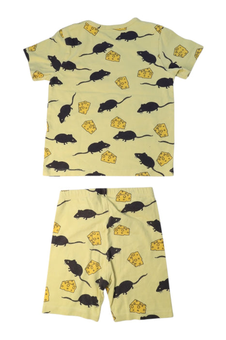 A Yellow Shorts Sets from Mini Rodini in size 3T for neutral. (Back View)