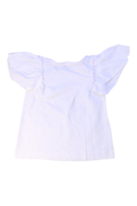 A White Short Sleeve T Shirts from Monnalisa in size 4T for girl. (Back View)