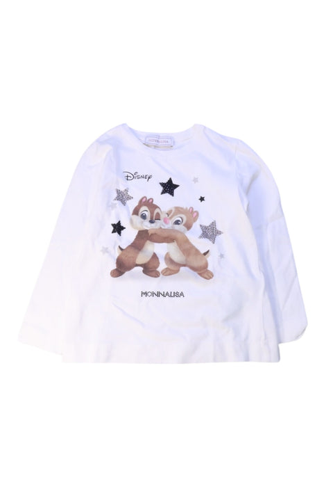 A White Long Sleeve Tops from Monnalisa in size 4T for girl. (Front View)