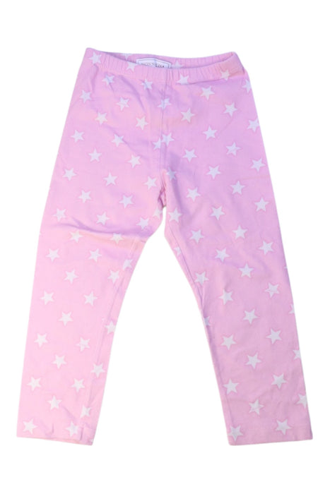 A Pink Leggings from Monnalisa in size 4T for girl. (Front View)