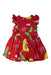 A Red Short Sleeve Dresses from Mini Rodini in size 3T for girl. (Front View)
