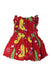 A Red Short Sleeve Dresses from Mini Rodini in size 3T for girl. (Back View)