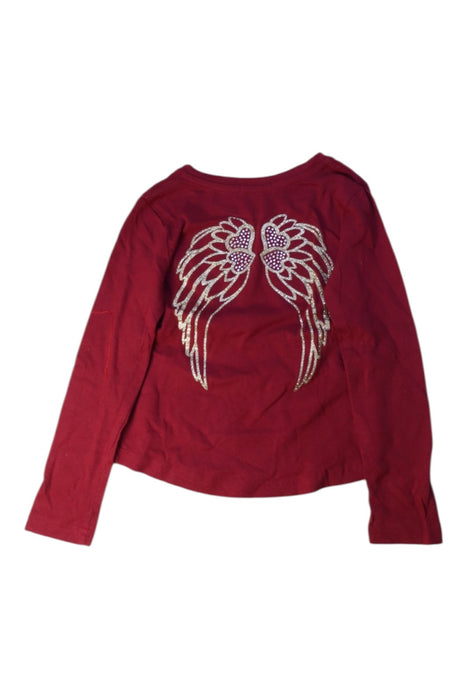 A Burgundy Long Sleeve Tops from Angel's Face in size 3T for girl. (Back View)