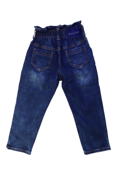 A Blue Jeans from Monnalisa in size 4T for girl. (Back View)