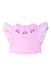 A Pink Short Sleeve Tops from Monnalisa in size 4T for girl. (Front View)