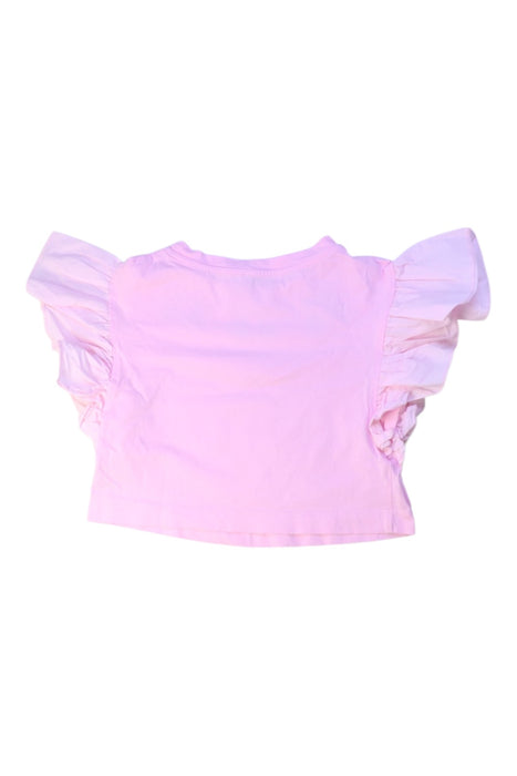 A Pink Short Sleeve Tops from Monnalisa in size 4T for girl. (Back View)