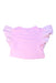 A Pink Short Sleeve Tops from Monnalisa in size 4T for girl. (Back View)