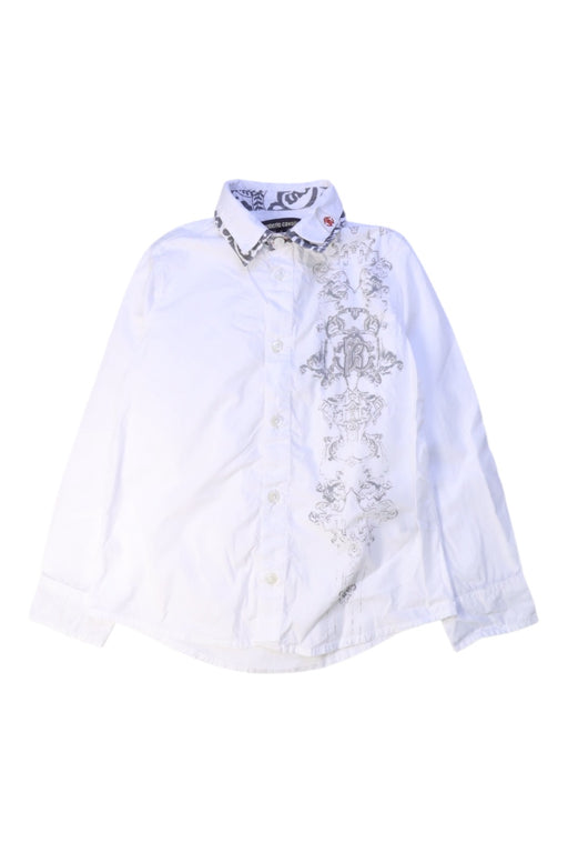 A White Long Sleeve Shirts from Roberto Cavalli in size 4T for boy. (Front View)
