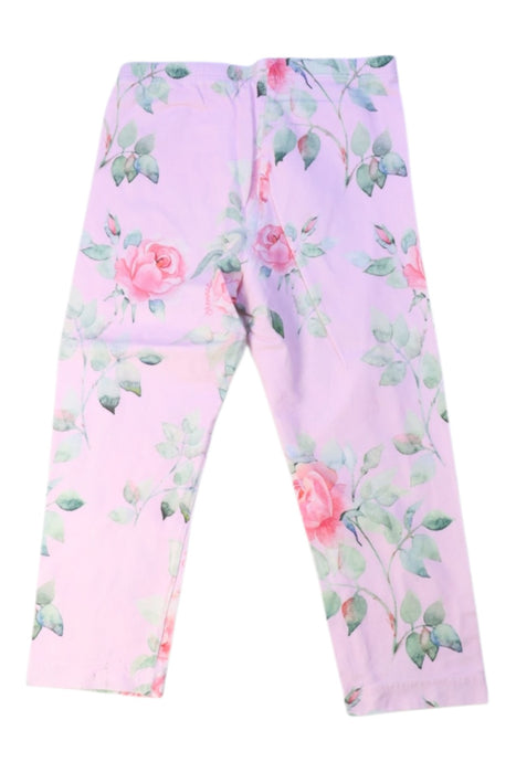A Pink Leggings from Monnalisa in size 4T for girl. (Back View)