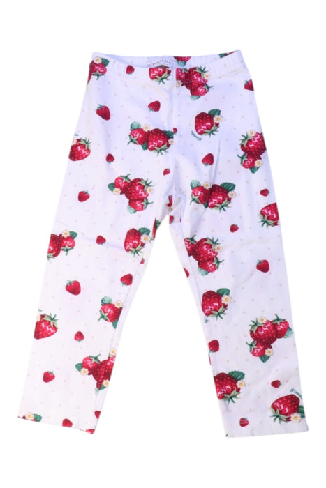 A White Leggings from Monnalisa in size 4T for girl. (Front View)
