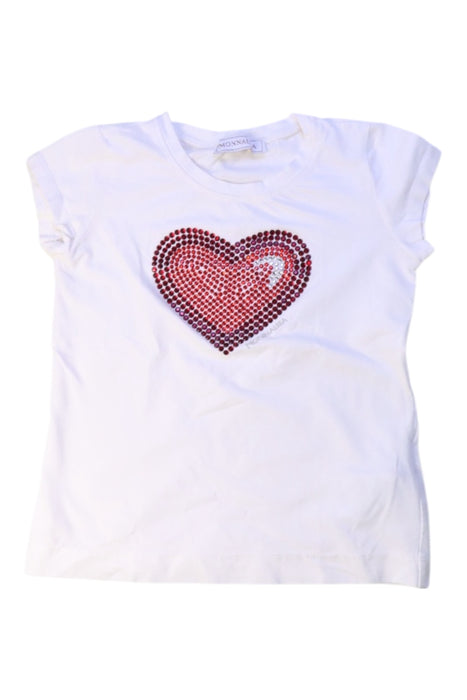 A White Short Sleeve Tops from Monnalisa in size 5T for girl. (Front View)