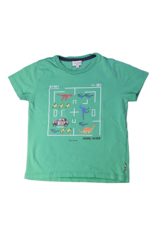 A Green Short Sleeve T Shirts from Paul Smith in size 5T for boy. (Front View)