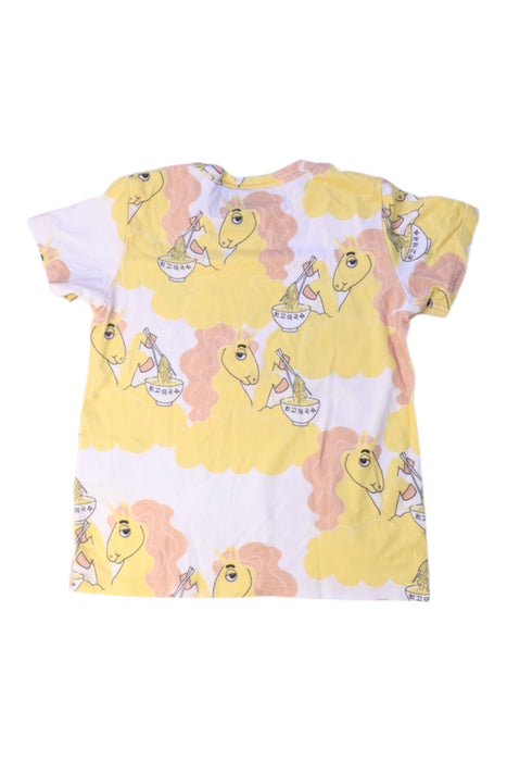 A Yellow Short Sleeve T Shirts from Mini Rodini in size 2T for girl. (Back View)