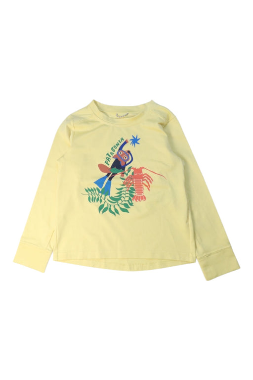 A Yellow Long Sleeve T Shirts from Patagonia in size 4T for neutral. (Front View)