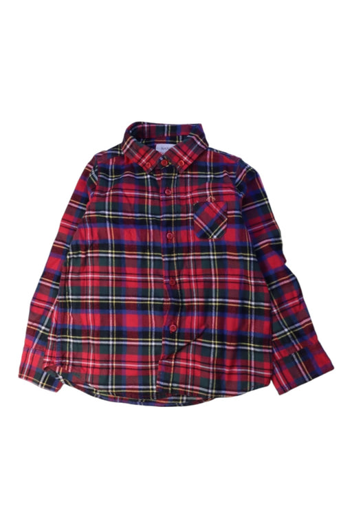 A Red Long Sleeve Shirts from Nanos in size 4T for boy. (Front View)