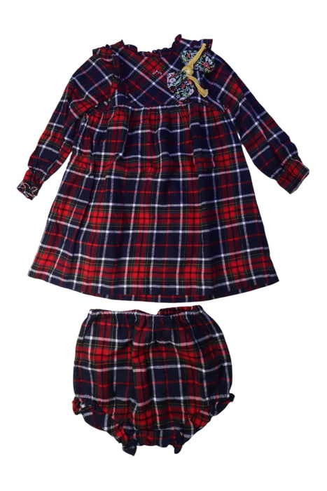A Red Dress Sets from Nanos in size 3T for girl. (Front View)